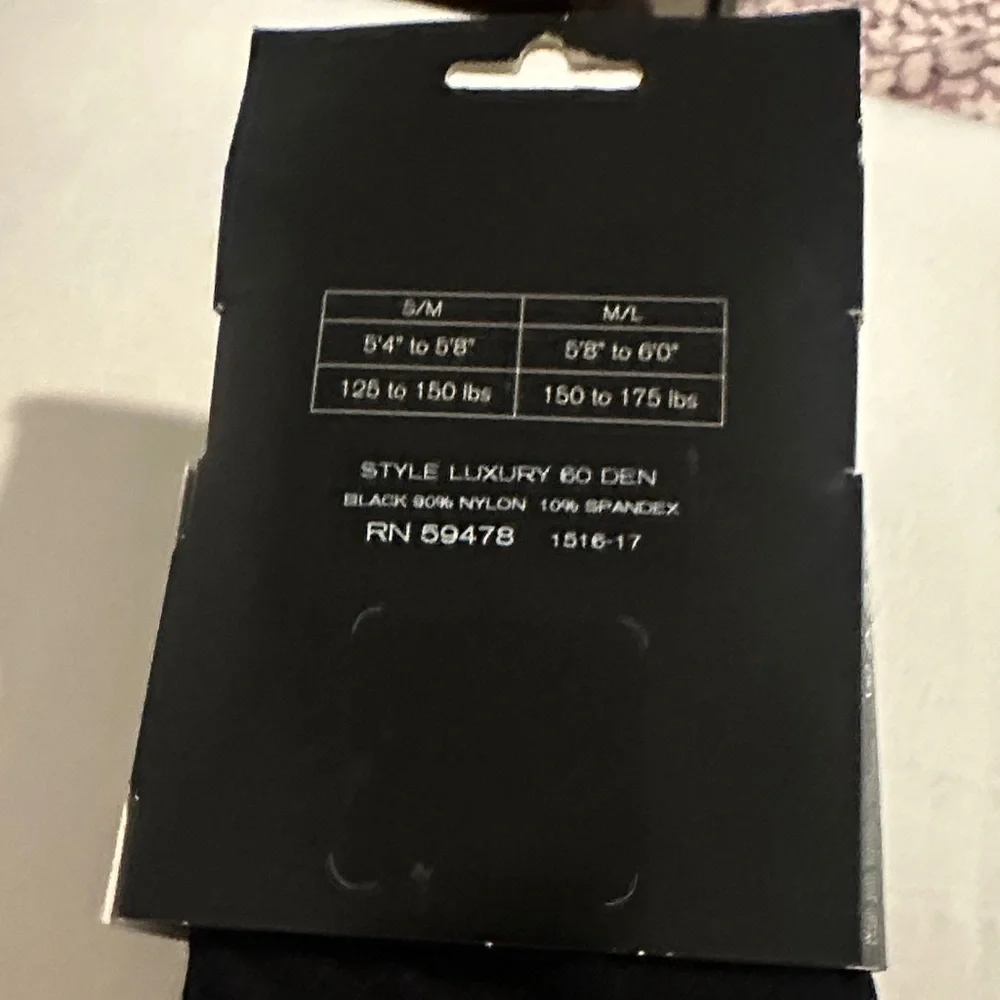 2 Pairs - Sarah Borghi Black Tights Size M/L